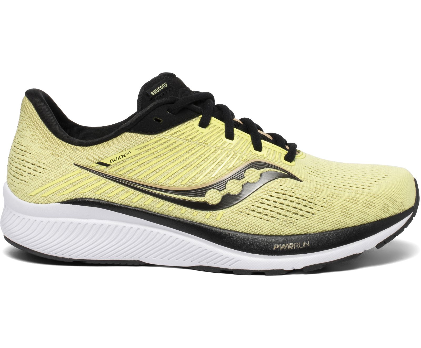 Saucony Guide 14 Men\'s Running Shoes Yellow / Black | Canada 497EBCX